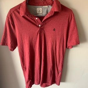 red volcom polo